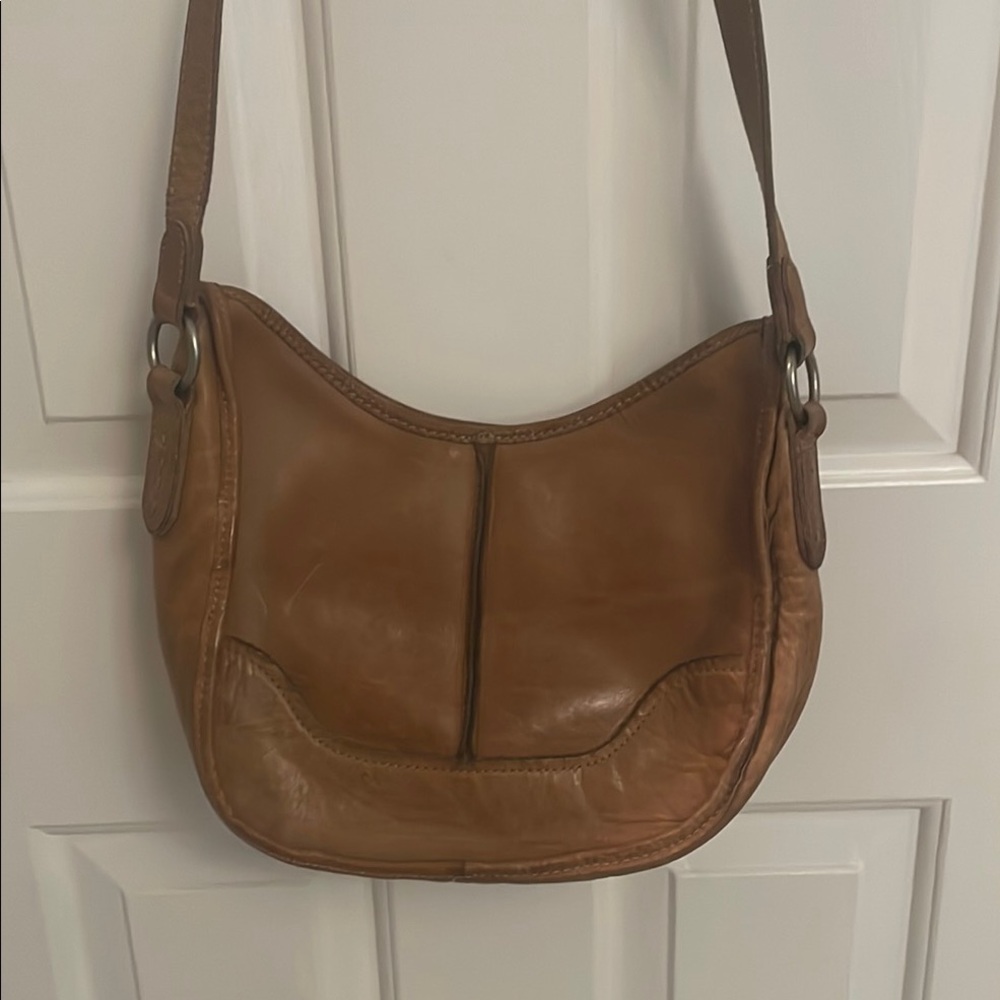 Frye Tan Leather Crossbody Bag